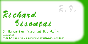 richard visontai business card